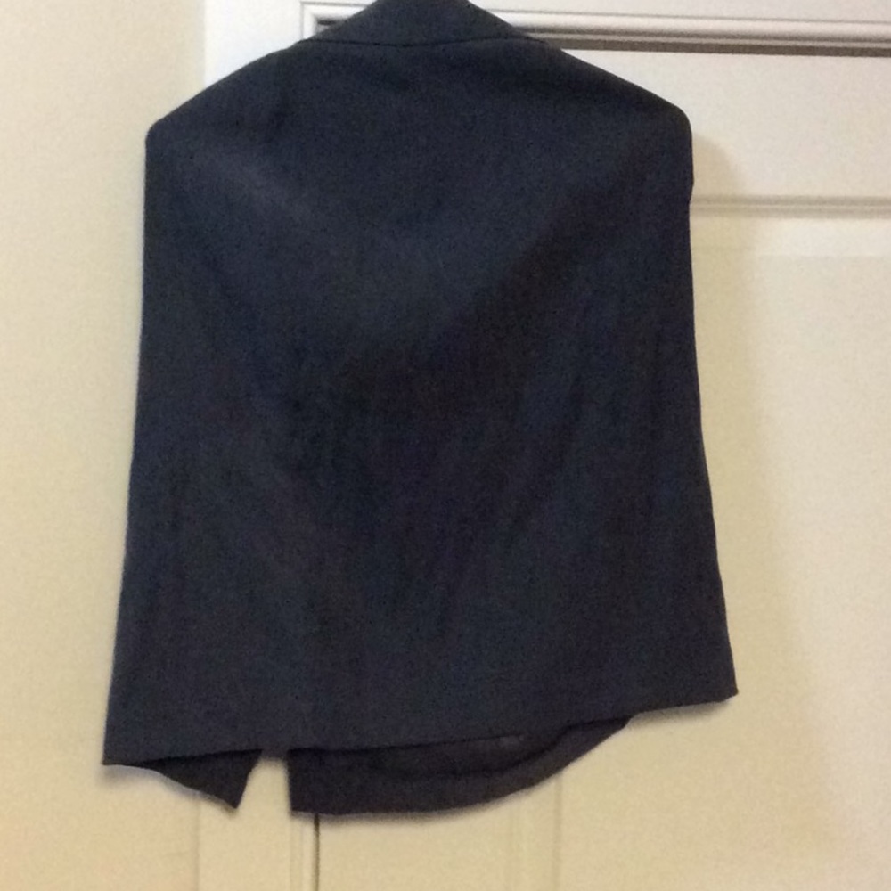 Grey suede like skirt.
